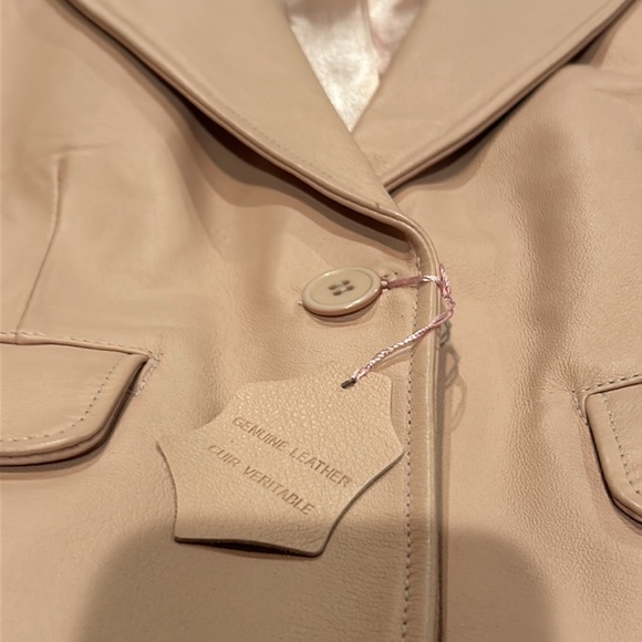 New and Beautiful Dusty Rose Color Leather Jacket. - Picture 7 of 7